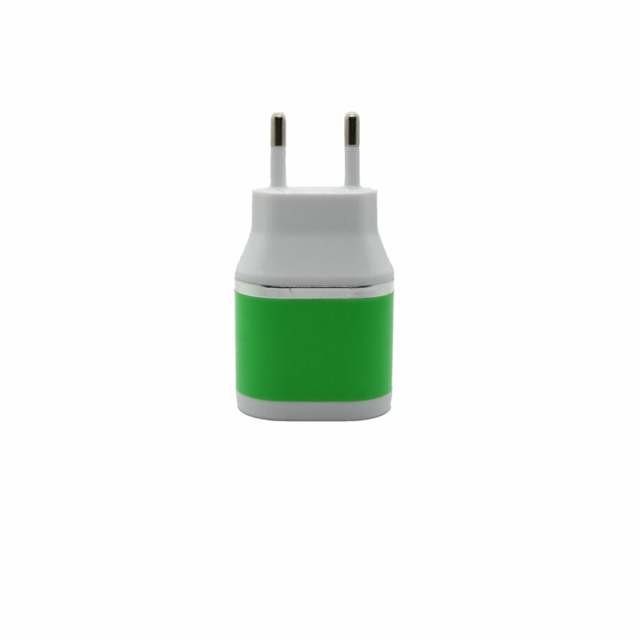 OEM USB Wall Adapter x2 Λευκό - Πράσινο