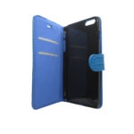 Θήκη Πορτοφόλι Κροκό για iPhone 6 Plus Μπλε