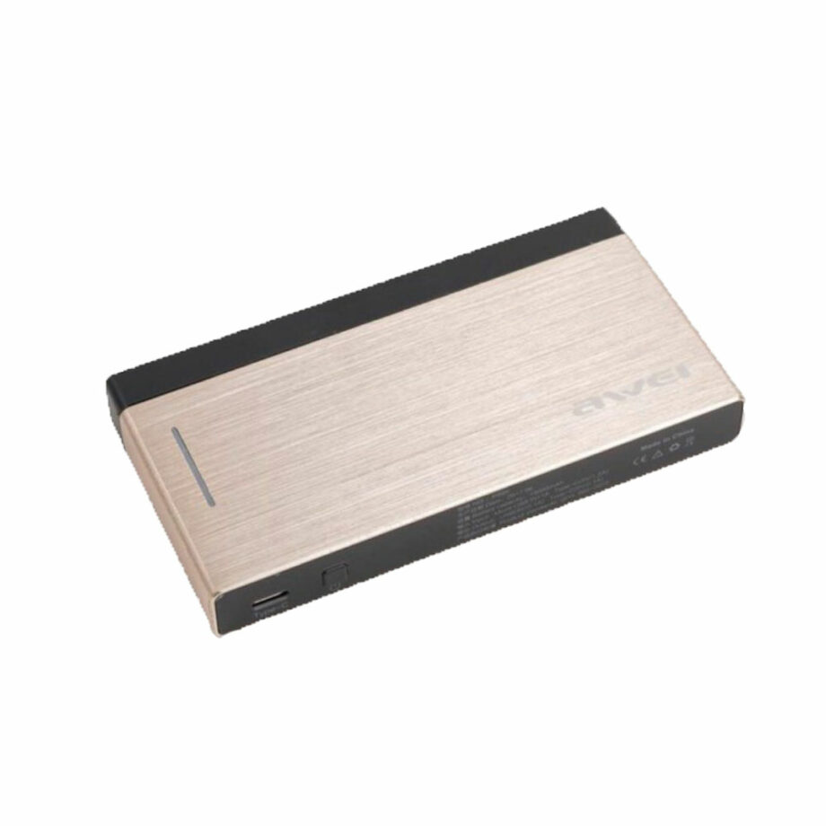 Awei P95K Power Bank 10000mAh με Θύρα TYPE-C Χρυσό