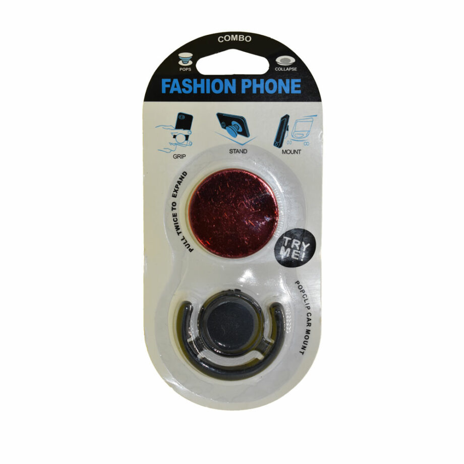 PopSocket Βάση Στήριξης Αυτοκινήτου Κόκκινο Μεταλλικό