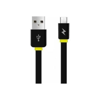 awei-flat-usb-to-micro-usb-cable-μαύρο-1m-cl-950