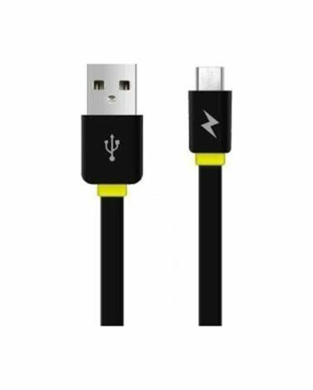 awei-flat-usb-to-micro-usb-cable-μαύρο-1m-cl-950
