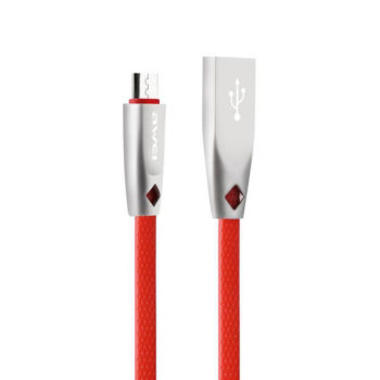 awei-fast-data-cable-usb-to-micro-usb-κόκκινο-1m-cl-95