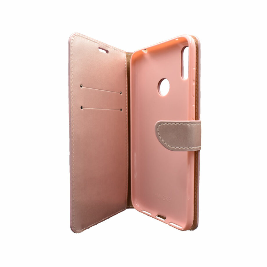 Θήκη Πορτοφόλι για Huawei Y7 (2019) Ροζ-Χρυσό