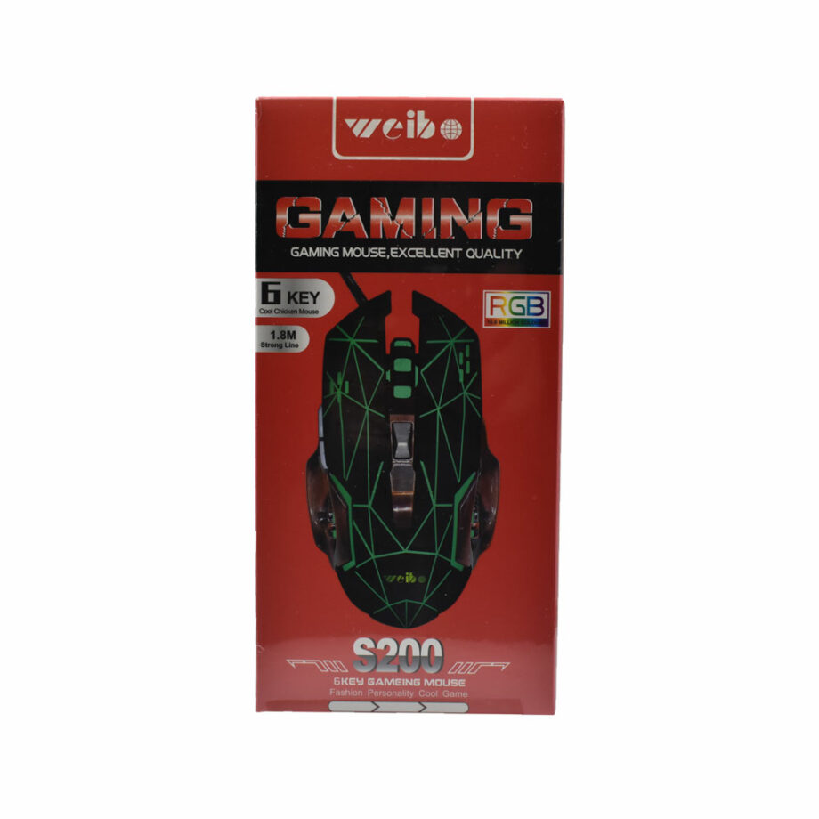 Gaming ενσύρματο ποντίκι Weibo S200 Μαύρο
