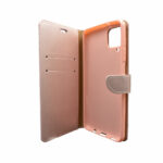 Thiki Portofoli gia Samsung Galaxy A12 Roz-chryso