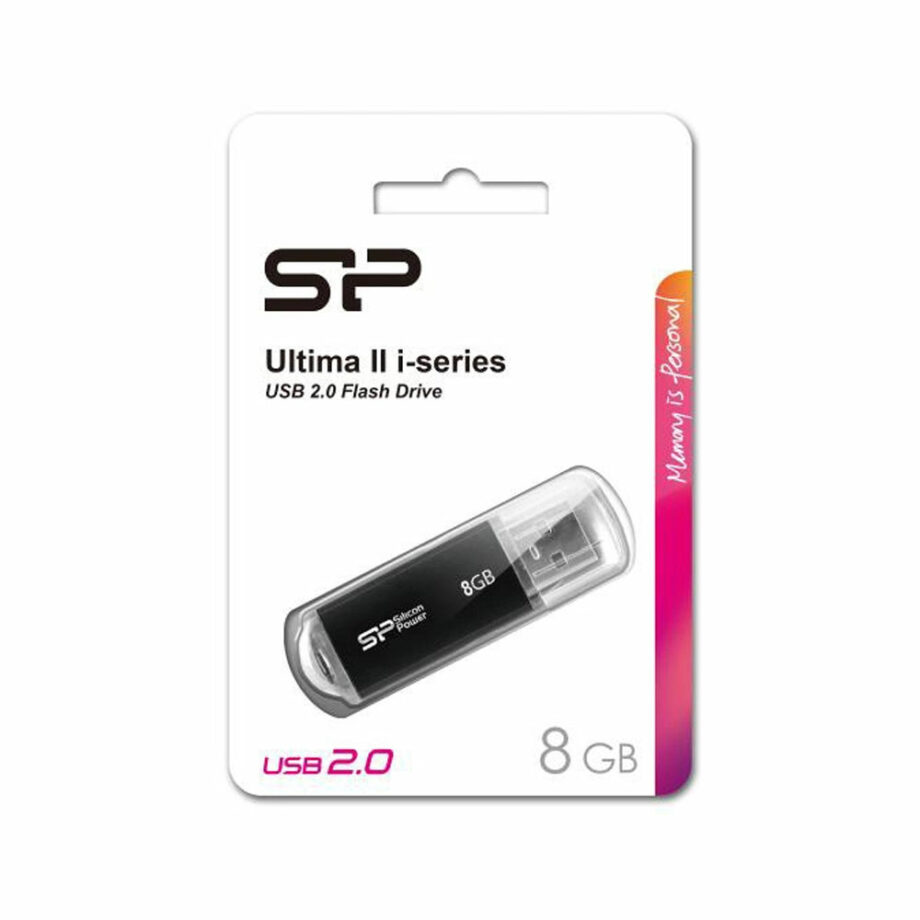 SILICON POWER USB Flash Drive Ultima II-I, 8GB, USB 2.0, mavro