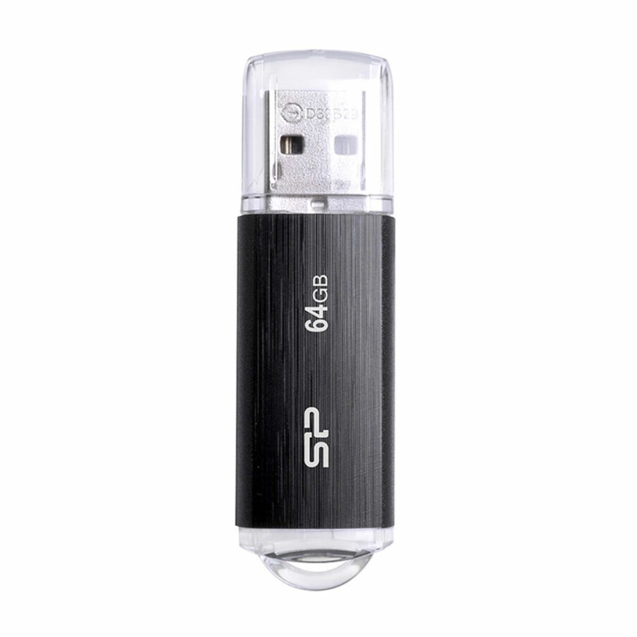 SILICON POWER USB Flash Drive Ultima U02, 64GB, USB 2.0, mavro