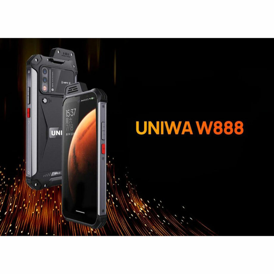 UNIWA smartphone W888,6.3 , 464GB, icheio 2W, Atex Zone 2, IP68, mavro