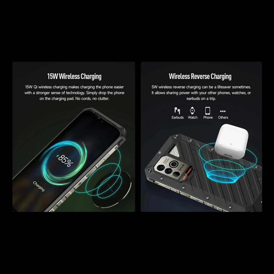 ULEFONE smartphone Power Armor 19T, 6.58", 12/256GB, 9600mAh, μαύρο