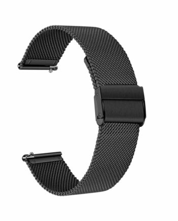 Louraki rologiou BAND-012-BK, 20mm, metalliko, mavro