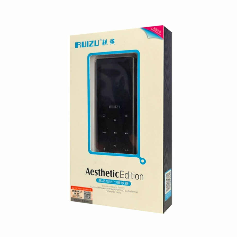 RUIZU MP3 player D29 me icheio,1.8 , 16GB, BT, elliniko menou, mavro