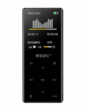 RUIZU MP3 player D29 me icheio,1.8 , 16GB, BT, elliniko menou, mavro