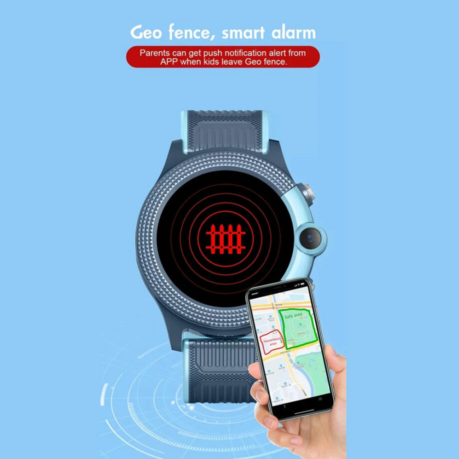INTIME GPS smartwatch gia paidia IT-051,1.28 , camera, 4G, IPX7, mavro