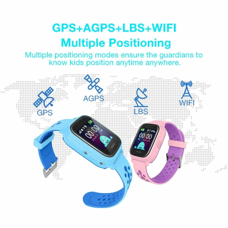 INTIME GPS smartwatch gia paidia IT-54,1.33 , camera, 2G, IPX7, mavro