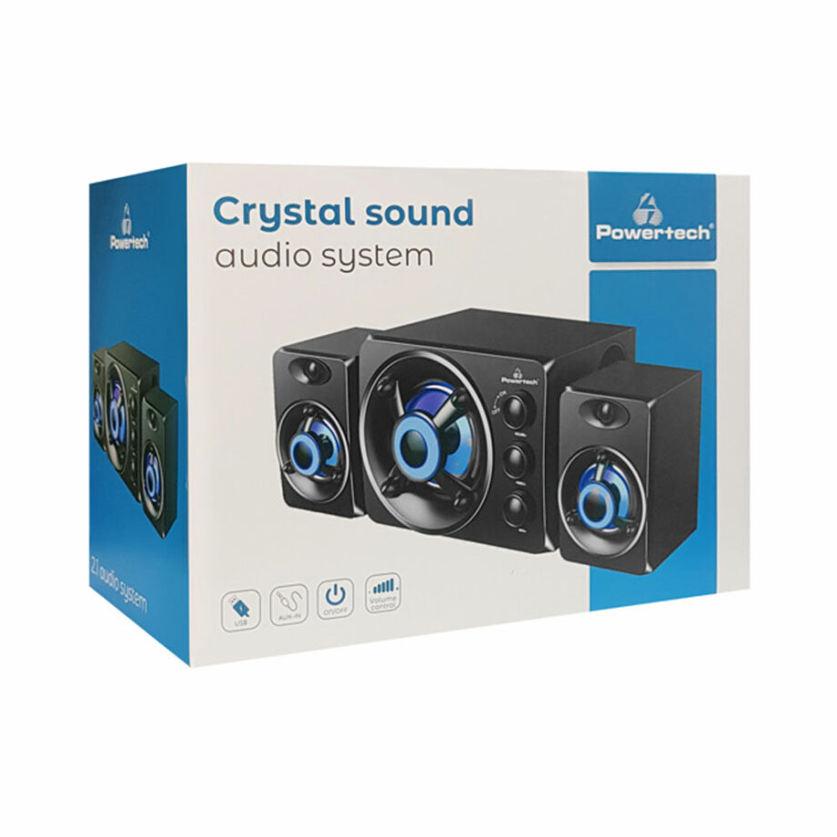 POWERTECH icheia Crystal sound PT-841,2.1, 5W + 2x 3W,3. 5mm, mavra