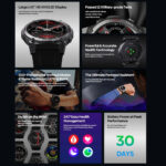 ZEBLAZE smartwatch Vibe 7 Pro, 1.43" AMOLED, ηχείο & mic, 3 ATM, μαύρο