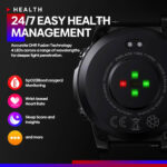 ZEBLAZE smartwatch Vibe 7 Pro, 1.43" AMOLED, ηχείο & mic, 3 ATM, μαύρο