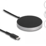 DELOCK ασύρματος φορτιστής 66467, 15W, μαγνητικός, μαύρος