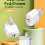 LDNIO φορτιστής τοίχου A2526C με καλώδιο, USB & USB-C, 45W PD, λευκός