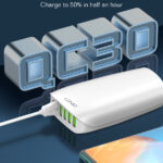 LDNIO σταθμός φόρτισης A6573C, USB-C/5x USB, 65W, PD/QC, λευκός