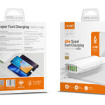 LDNIO σταθμός φόρτισης A6573C, USB-C/5x USB, 65W, PD/QC, λευκός