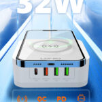 LDNIO σταθμός φόρτισης AW004, USB-C/3x USB/wireless, 32W, PD/QC, λευκός