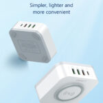 LDNIO σταθμός φόρτισης AW004, USB-C/3x USB/wireless, 32W, PD/QC, λευκός