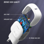 LDNIO φορτιστής τοίχου A1206C με καλώδιο USB-C, 1x USB-C, 27W PD, λευκός