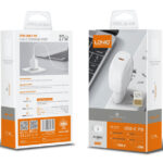 LDNIO φορτιστής τοίχου A1206C με καλώδιο USB-C, 1x USB-C, 27W PD, λευκός