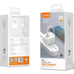 LDNIO φορτιστής τοίχου A201 με καλώδιο USB-C, 2x USB, 12W, λευκός