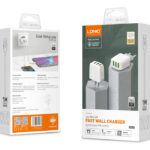 LDNIO φορτιστής τοίχου A3312 με καλώδιο USB-C, 3x USB, 17W, λευκός