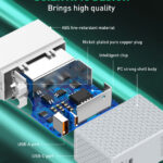 LDNIO φορτιστής τοίχου A2620C με καλώδιο, USB & USB-C, 65W PD, λευκός