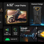 ULEFONE smartphone Armor X13, 6.52", 6GB, 64GB, 6320mAh, μαύρο