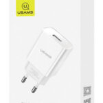 USAMS φορτιστής τοίχου T18, 1x USB, 2.1A, λευκός