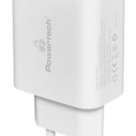 POWERTECH φορτιστής τοίχου PT-1044, USB & USB-C, PD QC3.0, 30W, λευκός