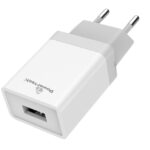 POWERTECH Φορτιστής τοίχου PT-759, 1x USB, 1A, λευκός