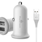 POWERTECH Φορτιστής αυτοκινήτου & καλώδιο Micro USB PT-772, 2x USB, 3.4A