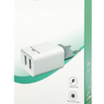 POWERTECH Φορτιστής τοίχου PT-778, 2x USB, 2.1A, λευκός