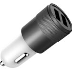 POWERTECH φορτιστής αυτοκινήτου PT-798, 2x USB, 2.1A, γκρι