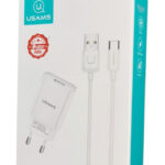 USAMS φορτιστής τοίχου T21OCTC01 με καλώδιο USB-C, USB 2.1A, λευκός