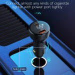 LDNIO φορτιστής αυτοκινήτου C101 με καλώδιο, USB/USB-C, 100W PD, μαύρος