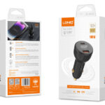 LDNIO φορτιστής αυτοκινήτου C101 με καλώδιο, USB/USB-C, 100W PD, μαύρος
