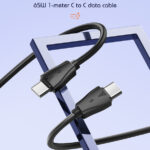 LDNIO φορτιστής τοίχου Q366 με καλώδιο, USB/2x USB-C, 65W, GaN, μαύρος