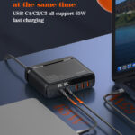 LDNIO σταθμός φόρτισης A6140C, 3x USB-C/3x USB, 140W, PD/QC, GaN, μαύρος