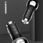 LDNIO φορτιστής αυτοκινήτου C1 με καλώδιο, USB & USB-C, 38W PD, μαύρος