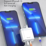 LDNIO φορτιστής τοίχου A2528M με καλώδιο, 2x USB-C, 35W, MFi, λευκό
