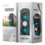 CELEBRAT φορητό ηχείο OS-01, 10W, 1200mAh, Bluetooth, FM, LED, μαύρο