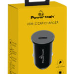 POWERTECH φορτιστής αυτοκινήτου PT-1146, USB-C, 20W PD, μαύρος