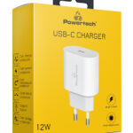 POWERTECH φορτιστής τοίχου PT-1150, USB-C, 12W, λευκός